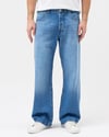 Mavi Soft Taşlama Baggy Jean