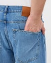 Mavi Soft Taşlama Baggy Jean
