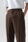 Modal Kumaş Pileli Baggy Pantolon