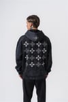 Motif Muse Nakış Yıkamalı Hoodie