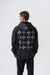 Motif Muse Nakış Yıkamalı Hoodie