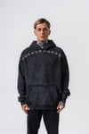 Motif Muse Nakış Yıkamalı Hoodie