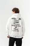 Oversize Box Silent Hustle Nakış Hoodie