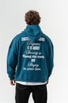 Oversize Box Silent Hustle Nakış Hoodie
