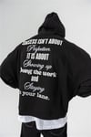 Oversize Box Silent Hustle Nakış Hoodie