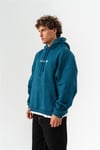 Oversize Box Silent Hustle Nakış Hoodie
