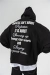 Oversize Box Silent Hustle Nakış Hoodie