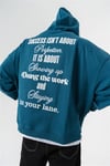 Oversize Box Silent Hustle Nakış Hoodie