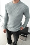 Sıfır Yaka Çelik Örgü Oversize Kazak