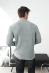 Sıfır Yaka Çelik Örgü Oversize Kazak