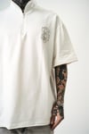 Three Nakış Detaylı Yarım Zip Oversize T-shirt