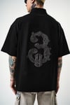 Three Nakış Detaylı Yarım Zip Oversize T-shirt