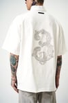 Three Nakış Detaylı Yarım Zip Oversize T-shirt
