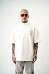 Three Nakış Detaylı Yarım Zip Oversize T-shirt