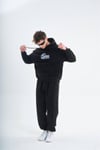Wave Nakış Detaylı Oversize Hoodie