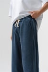 Yandan Parça Kumaşlı Kadife Baggy Pantolon
