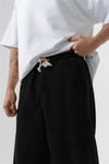 Yandan Parça Kumaşlı Kadife Baggy Pantolon