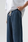Yandan Parça Kumaşlı Kadife Baggy Pantolon