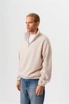 Yarım Fermuarlı Peluş Kumaş Sweatshirt