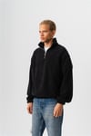 Yarım Fermuarlı Peluş Kumaş Sweatshirt