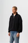Yarım Fermuarlı Peluş Kumaş Sweatshirt