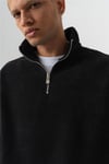 Yarım Fermuarlı Peluş Kumaş Sweatshirt