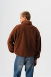 Yarım Fermuarlı Peluş Kumaş Sweatshirt