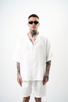 Yarım Kol Müslin Kumaş Oversize Gömlek