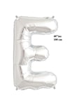 40'' Harf Folyo Balon Gümüş 100 cm  ( E )