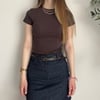 Acı Kahve Bisiklet Yaka Kısa Kol T-shirt