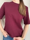 Bordo Vatkalı T-shirt