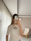 Ekru Orjinal Marka Basic Tişört