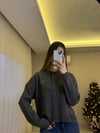 Gri Teddy Nakışlı Hırka