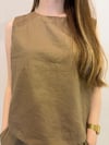 Kahve Premium Bluz-Pantolon Keten Takım