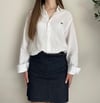 Koyu Mavi Kemerli Denim Etek