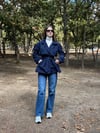 Lacivert Oversize Trençkot