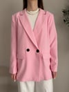 Pembe Oversize Blazer Ceket