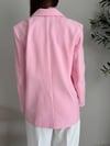 Pembe Oversize Blazer Ceket