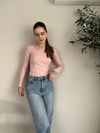 Pudra U Yaka %100 Pamuklu Likralı Basic Body