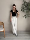 Siyah U Yaka %100 Pamuklu Likralı Kısa Kollu Basic