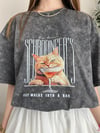 Tasarım Cat Yıkamalı Oversize T-shirt