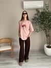 Tasarım Dog Pudra Oversize T-shirt