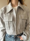 ZR GRİ CROP CEKET