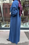 AFİLLİ KOT GÖRÜNÜMLÜ ELBİSE
