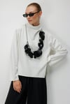 KAHMA ASİMETRİK KESİM TASARIM BLUZ