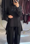 KAHMA ASİMETRİK KESİM TASARIM BLUZ
