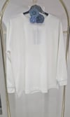 LAL SWEATSHİRT ÇİÇEK BROŞLU
