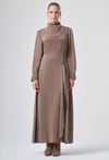 NUSS BONCUK İŞLEMELİ KUPRA ELBİSE