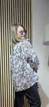%100 Pamuk Brode Çiçek Desenli Oversize Kadın Gömlek