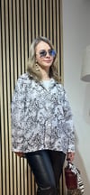 %100 Pamuk Brode Çiçek Desenli Oversize Kadın Gömlek